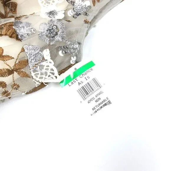 NWT Bronx and Banco Della Blanc Mesh Illusion Sequin Embellished Mini Dress US 6 - Picture 11 of 11